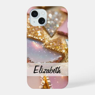 Elegant Glitter in Pink, Blue, Gold & Silver iPhone 15 Case