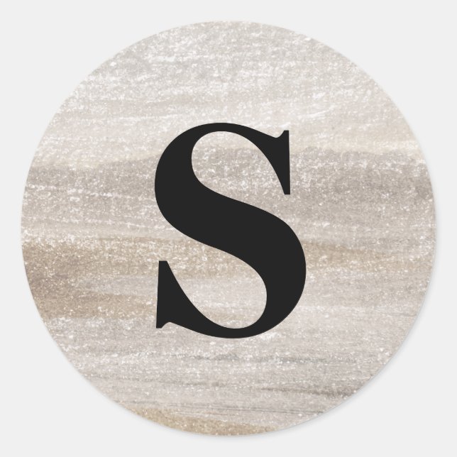 Elegant Glitter Monogram Envelope Seal (Front)