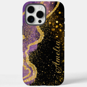 Elegant Glitter monogrammed Name iPhone 16 Pro Max Case