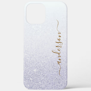 Elegant Glitter monogrammed Name iPhone 12 Pro Max Case