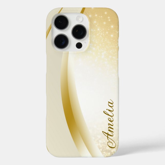 Elegant Glitter monogrammed Name Case-Mate iPhone Case (Back)