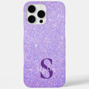 Elegant Glitter monogrammed Name iPhone 16 Pro Max Case
