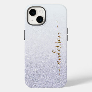 Elegant Glitter monogrammed Name Case-Mate iPhone 14 Case