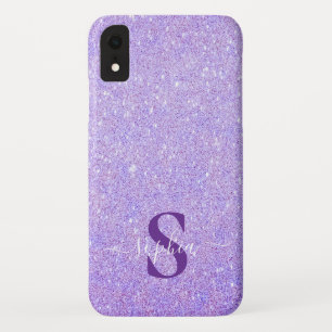 Elegant Glitter monogrammed Name Case-Mate iPhone Case