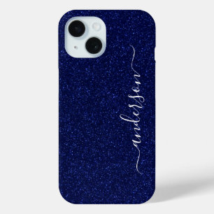 Elegant Glitter monogrammed Name iPhone 15 Case