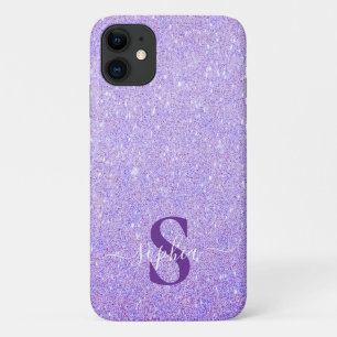 Elegant Glitter monogrammed Name Case-Mate iPhone Case