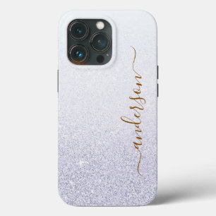 Elegant Glitter monogrammed Name iPhone 13 Pro Case