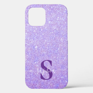 Elegant Glitter monogrammed Name iPhone 12 Pro Case