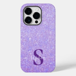 Elegant Glitter monogrammed Name Case-Mate iPhone 14 Pro Case