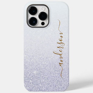 Elegant Glitter monogrammed Name Case-Mate iPhone 14 Pro Max Case