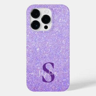 Elegant Glitter monogrammed Name Case-Mate iPhone 14 Pro Case