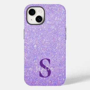 Elegant Glitter monogrammed Name Case-Mate iPhone 14 Case