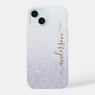 Elegant Glitter monogrammed Name iPhone 15 Case