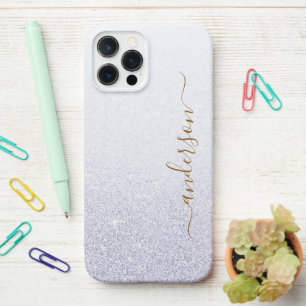 Elegant Glitter monogrammed Name iPhone 12 Pro Max Case