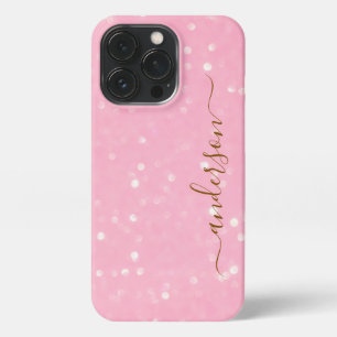 Elegant Glitter monogrammed Name iPhone 13 Pro Case