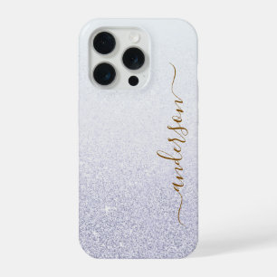 Elegant Glitter monogrammed Name iPhone 15 Pro Case