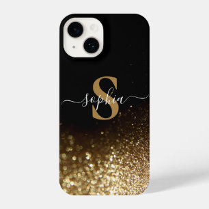 Elegant Glitter monogrammed Name iPhone 14 Case