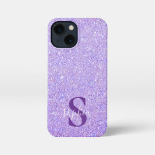 Elegant Glitter monogrammed Name iPhone 13 Mini Case