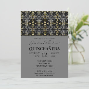 Elegant Glitter Pattern Party Invitation