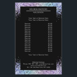 Elegant Glitter Saloon both sides Flyer<br><div class="desc">An elegant and refined design with a digital image made of silver-lilac glass. Note: The production process does not use a real film,  only the colour is printed thoroughly. Add your data,  logo,  company details and pictures in minutes.</div>