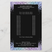 Elegant Glitter Saloon both sides Flyer