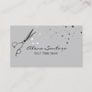 Elegant Glitter Scissor Business Card