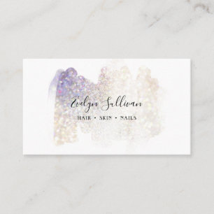 elegant glitter watercolor business card