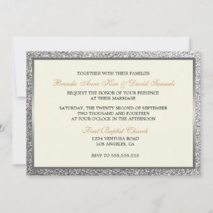 Elegant Glitter Wedding Invitation