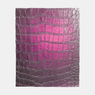 Elegant, glossy, embossed skin leather texture in fleece blanket