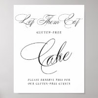 Elegant Gluten Free Cake Black Calligraphy | Table