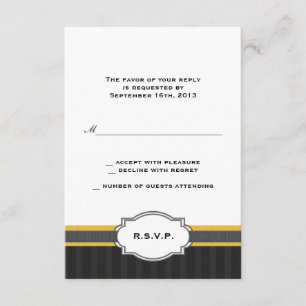 Elegant Gold 50th Anniversary RSVP Response Card