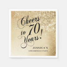Elegant Gold 70th Birthday