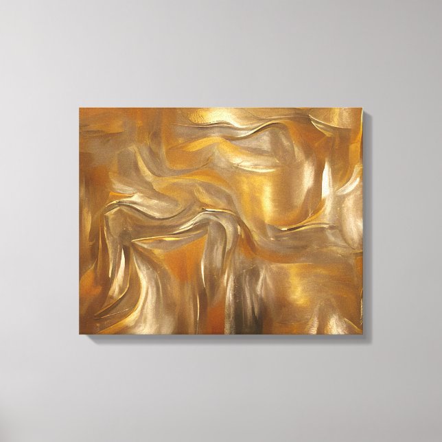 Elegant Gold Abstract, Opulent Design Canvas Print (Front)