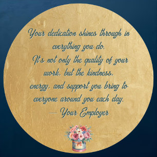 Elegant Gold Administrative Professionals Day Classic Round Sticker