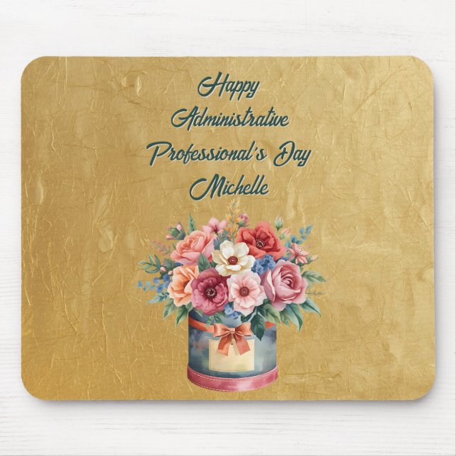 Elegant Gold Administrative Professionals Day Mouse Pad (Front)