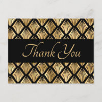 Elegant Gold and Black Art Deco Geometric Fans