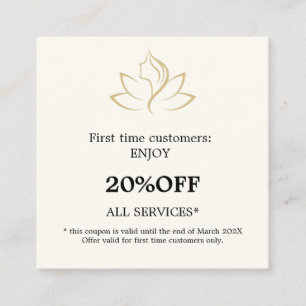 Elegant gold and black beauty salon discount card