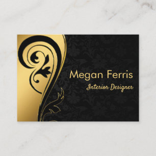 Elegant Gold and Black Business Card