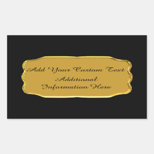 Elegant Gold And Black Custom Seals And Stickers