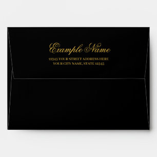 Elegant gold and black design  envelope