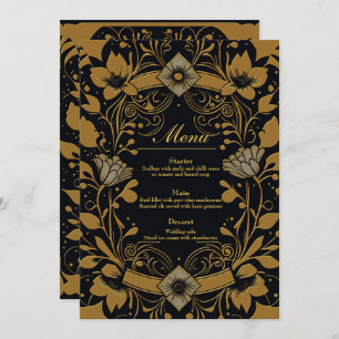 Elegant gold and black design  menu