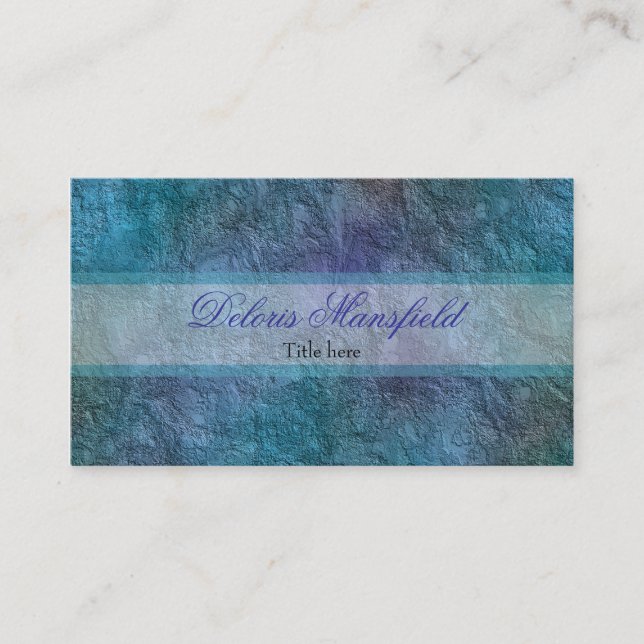 Elegant Gold and Green Foil Look Business Card (Front)