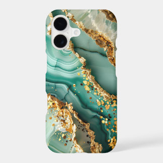 Elegant Gold And Green Marble
