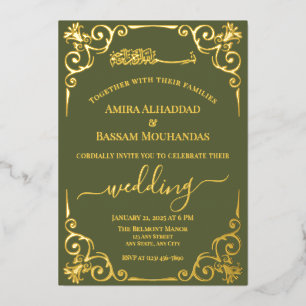 Elegant Gold and Green Wedding