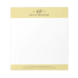 Elegant Gold And Grey Minimalistic Typography Notepad