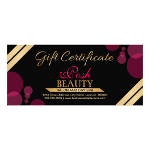 Elegant Gold and Hot Pink Gift Certificate