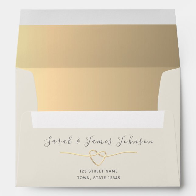Elegant Gold and Ivory Envelope (Back (Bottom))