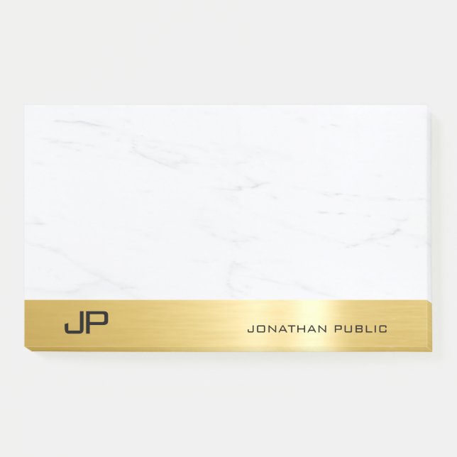 Elegant Gold And Marble Simple Template Modern Post-it Notes (Front)