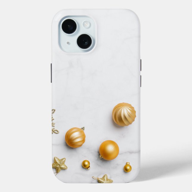Elegant Gold And White Marble Case-Mate iPhone Case (Back)