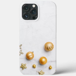 Elegant Gold And White Marble iPhone 13 Pro Max Case